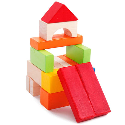 Classic World - Wooden Building Blocks with Sorting Lid - 100pcs