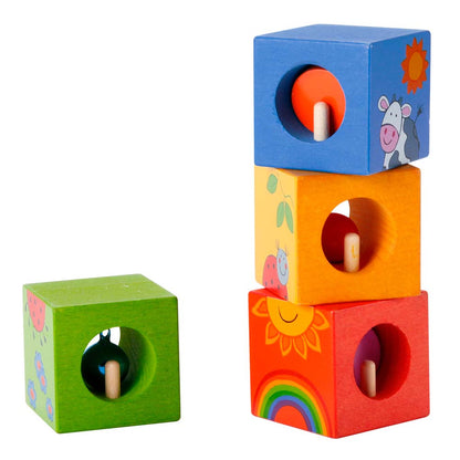 Classic World - Discovery Cubes with Animal Puzzle - 4pcs